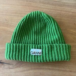 Green Ganni beanie